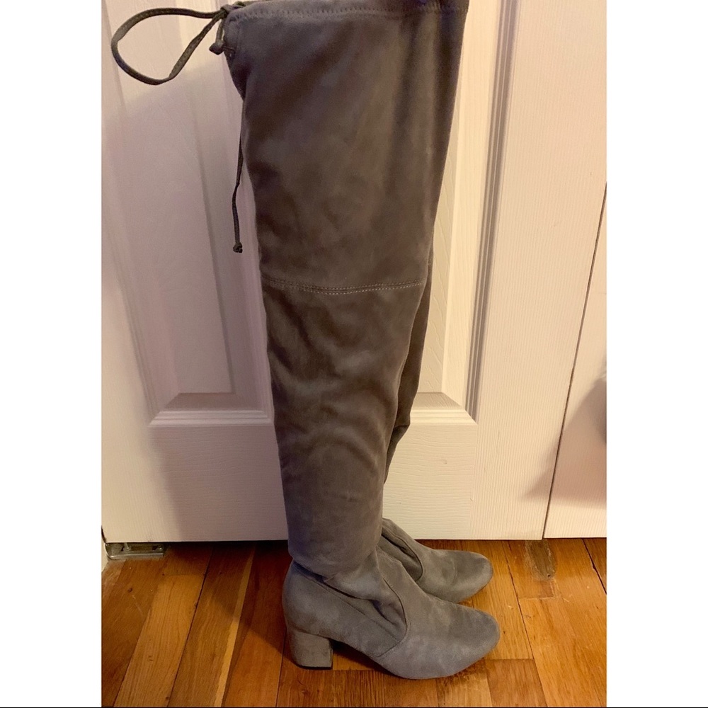 Wild Diva Faux Suede Over The Knee Boots